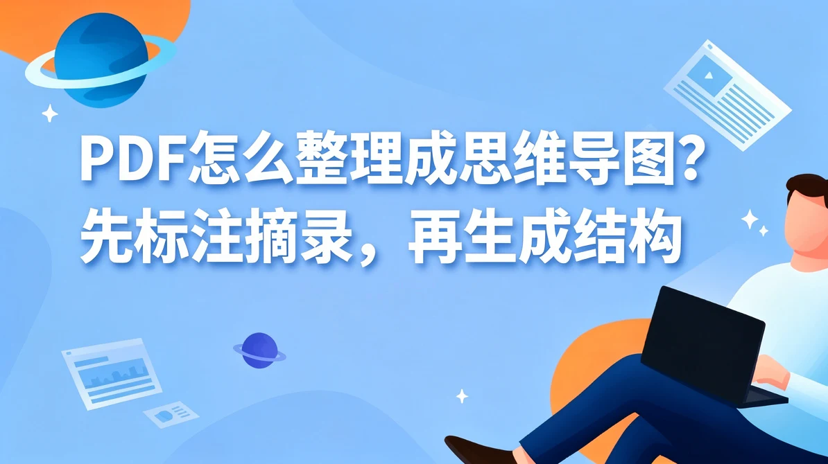 PDF 怎么整理成思维导图？先标注摘录，再生成结构